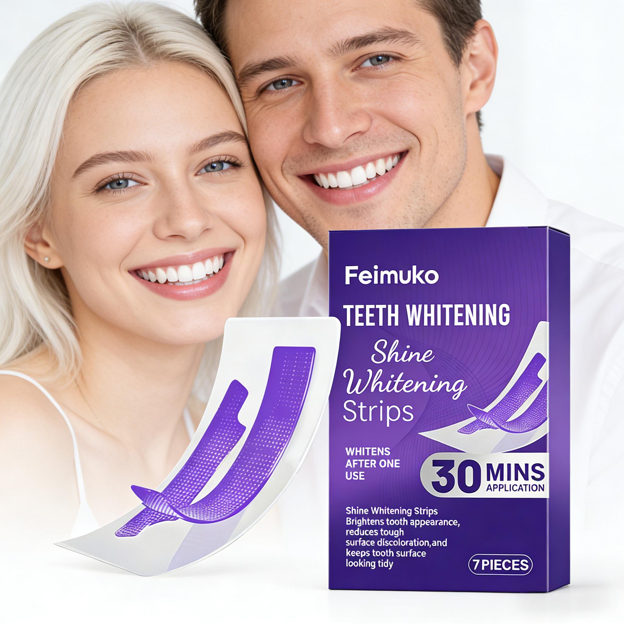 Teeth Whitening Session - Zahnaufhellungsstreifen reduzieren die Empfindlichkeit des Zahnschmelzes,