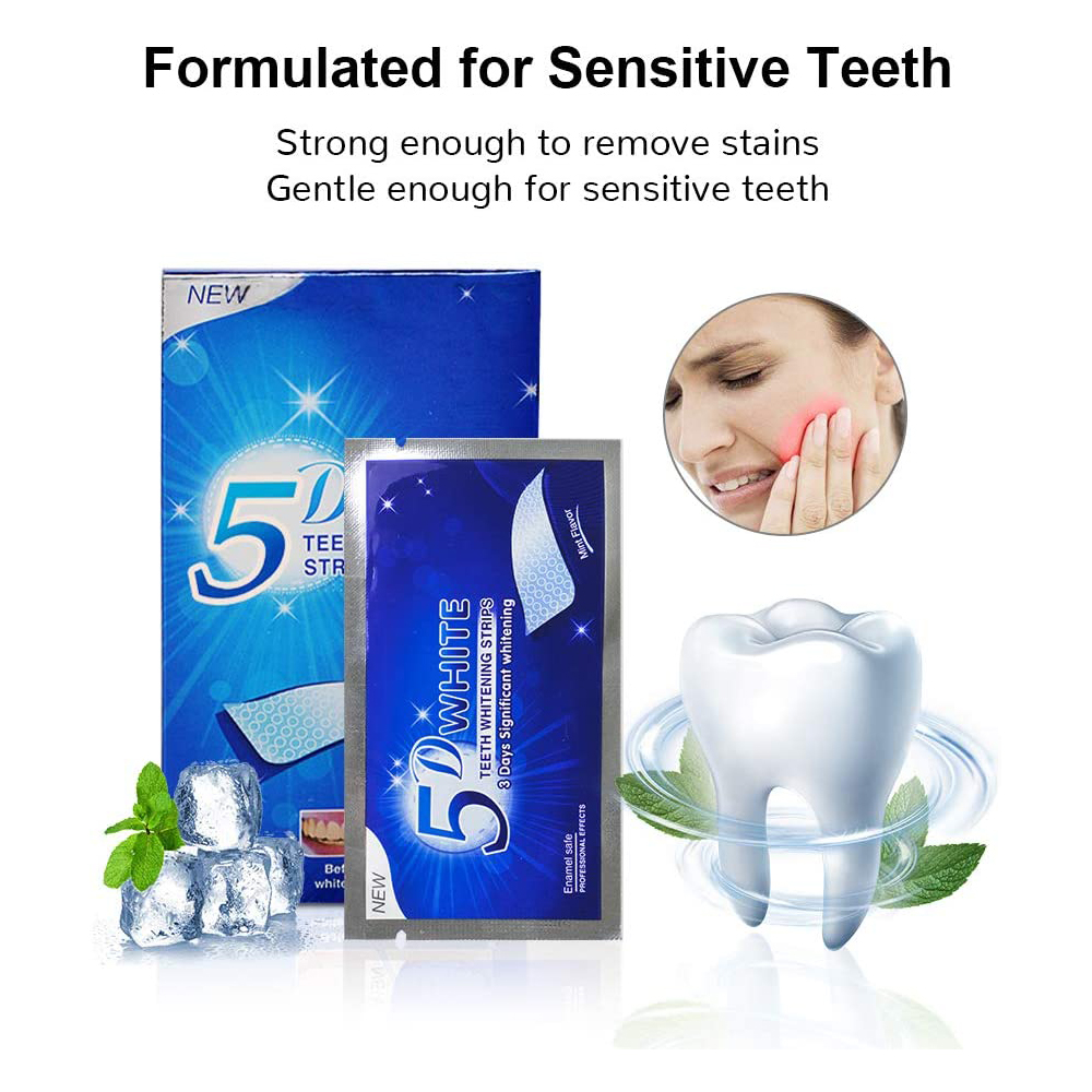 5D Weiße Zahnweißstreifen, Auf – Teeth Whitening Session Bewertung und Preis